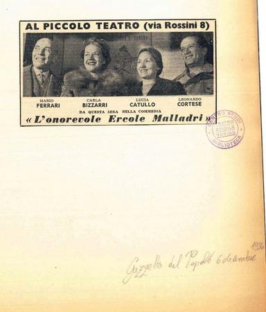 Gazzetta del Popolo, 6 dicembre 1956
pubblicità