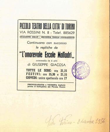 Tutto Torino, 8 dicembre 1956
tabellino