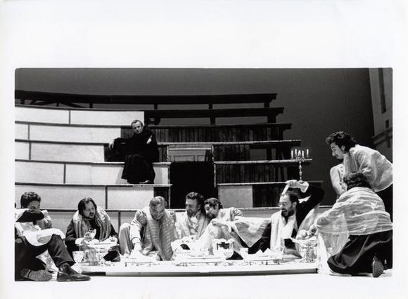 Giovanni Lazzaro, Franco Alpestre, Massimo Venturiello, Massimo Reale, Marco Pejrolo, Domenico Castaldo, sullo sfondo Paolo Graziosi