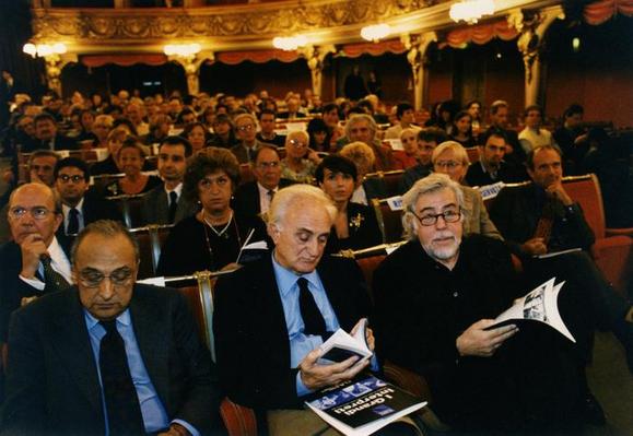 In prima fila da sinistra Enzo Siciliano, Raoul Grassilli, Glauco Mauri