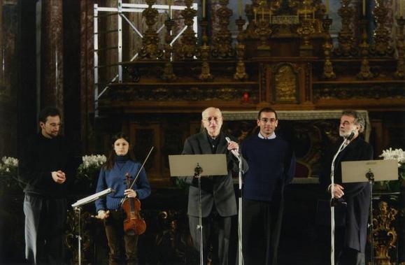 Padre Giuseppe Giordano, Franco Branciaroli, Lorenzo Iacona, Edoardo Narbona, Carlotta Conrado