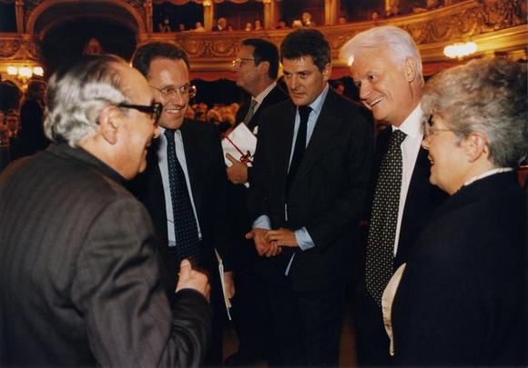 Padre Ennio Pinracuda, Marcello Sorgi, Alain Elkann, Giancarlo Caselli e signora