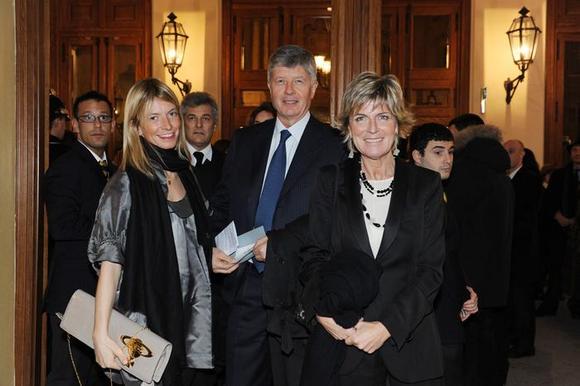 La Presidente TST Evelina Christillin, con il marito Gabriele Galateri  e la figlia