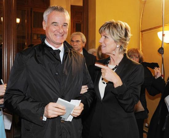 Claudio Ranieri, allenatore della Juventus con Evelina Christillin