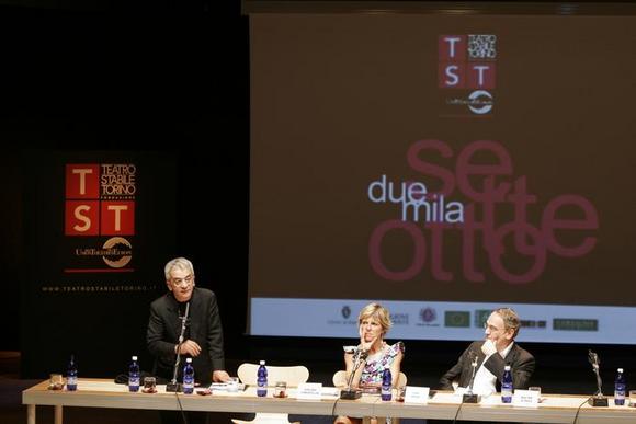 Walter Le Moli, Direttore TST; Evelina Christillin, Presidente TST e Elie Malka, Direttore dell'Unione dei Teatri d'Europa