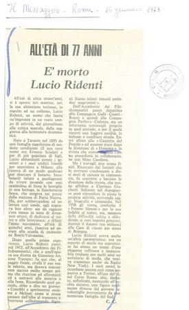 Il Messaggero - Roma, 16 gennaio 1973