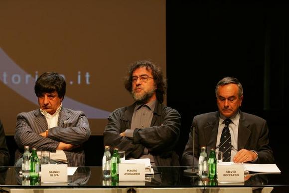 Gianni Oliva, Assessore alla Cultura della Regione Piemonte; Mauro Avogadro, Vice Direttore del TST; Silvio Boccardo, Fondazione CRT
