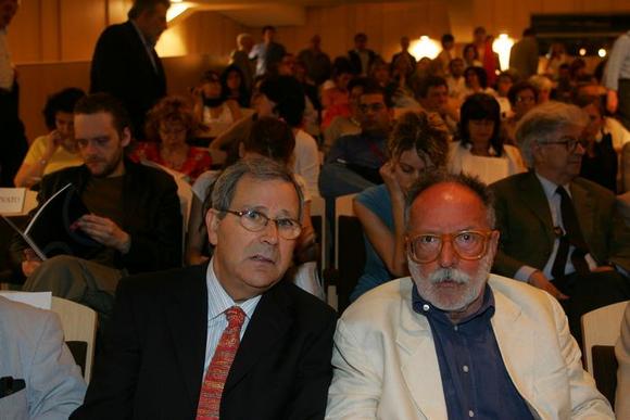 Osvaldo Guerrieri, critico teatrale de La Stampa e Guido Boursier, Vice Presidente del TST