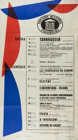 Manifesto programmazione Théâtre national de Strasbourg
