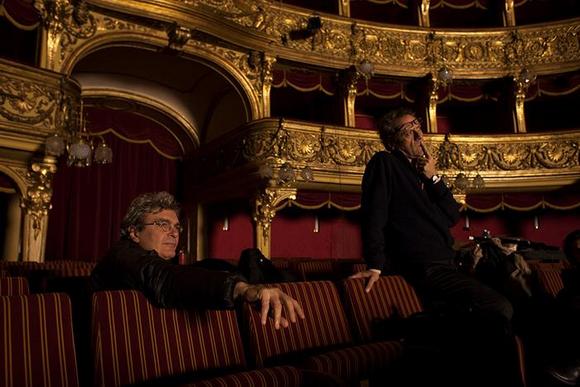 Mario Martone e Pasquale Mari durante le prove al Teatro Carignano