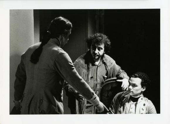 Mauro Avogadro con Gianluca Guidotti e Mario Pirrello (di schiena) durante le prove de I soldati