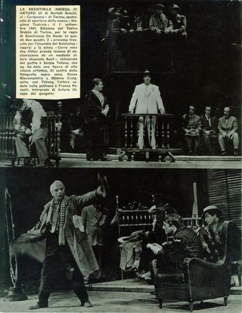 montaggio di due fotografie pubblicato su «Il Dramma», a. 37, nuova serie n. 299-300 (agosto-settembre 1961), p. 115