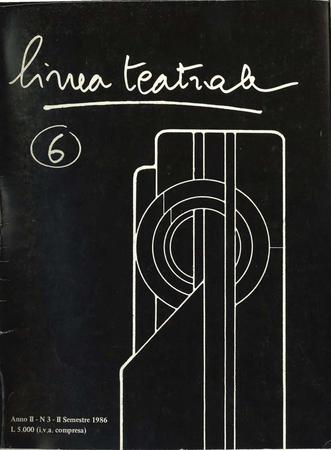 Linea teatrale, n. 6 (dicembre 1986) - Copertina