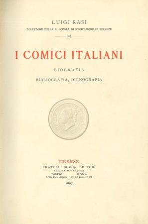 I comici italiani Vol 1. - Frontespizio