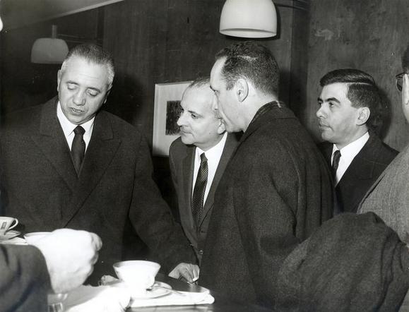 Il ministro Corona con Gianfranco De Bosio e Nuccio Messina
