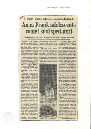 Il diario di Anna Frank (1988/89) - Teatro Stabile