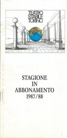 Copertina programma Stagione in abbonamento 1987/88