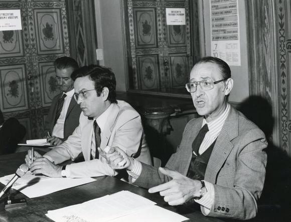 in primo piano Rolando Picchioni e Aldo Trionfo
