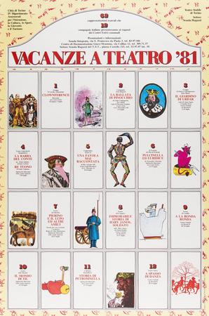 Manifesto Vacanze a teatro '81 (29 giugno-31 luglio 1981),