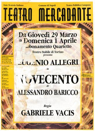 Teatro Mercadante (Napoli), 29 marzo 2001 - Manifesto