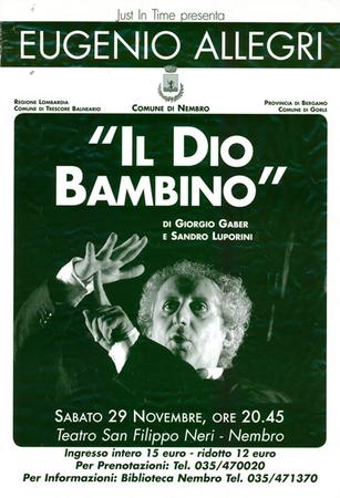 Teatro Filippo Neri (Nembro), 29 novembre 2008 - Manifesto