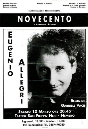 Teatro San Filippo Neri (Nembro), 10 Marzo 2001 - Manifesto