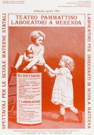 Manifesto Teatro Pammattino, laboratori a merenda