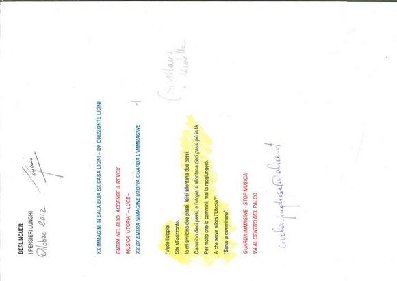 Berlinguer - Copione ottobre 2012