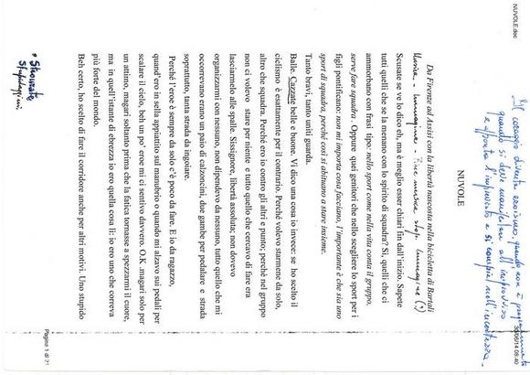 Nuvole - Estratto di copione