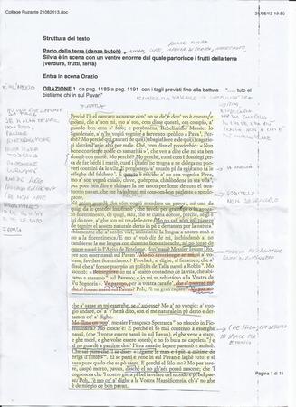 Estratto da Ruzante, Orazioni 1-2-3 - Appunti