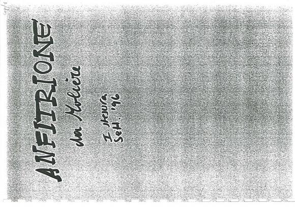 Anfitrione (09.1996) - Copione prima stesura