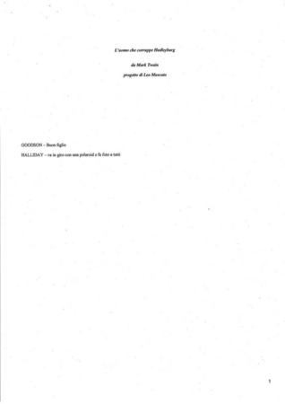 L'uomo che corruppe Hadleyburg - copione