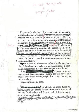 Il Dio Bambino (2007) - Copione