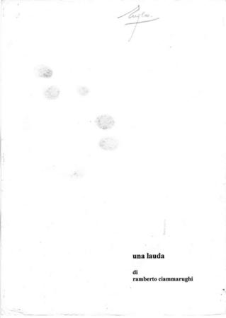 Una lauda per Frate Francesco - Copione annotato