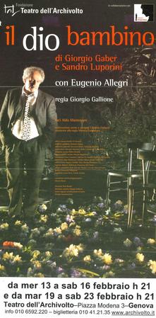 Teatro dell'Archivolto, 13 febbraio 2008 - Locandina