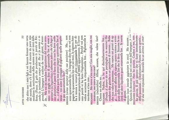 Ha da passà 'a nuttata - Copione annotato - L'ordine delle pagine potrebbe non essere corretto