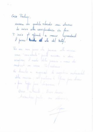 Lettera a Pierluigi Pietroniro