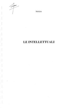 Le Molière Imaginaire - Copione annotato