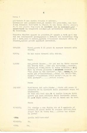 In memoria - Copione