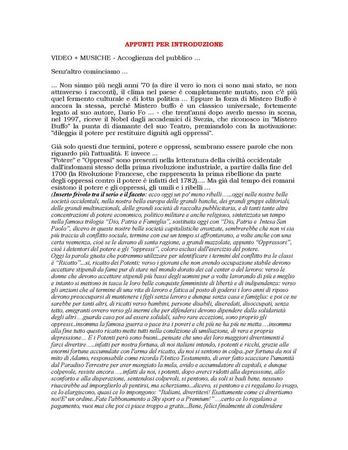 Mistero buffo - Appunti per introduzione