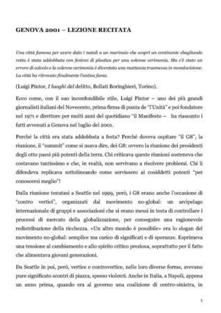 Lezione recitata Genova 2001 - Copione