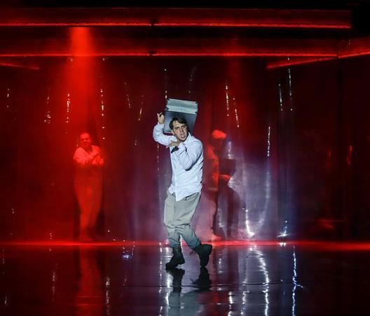 davanti: Lehel Kovács (Iago), dietro, da sinistra: Ferenc Elek (Lodovico), Vilmos Vajdai (Montano)