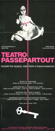 Maschere della commedia dell'arte (1983) - Programma Teatro Passepartout