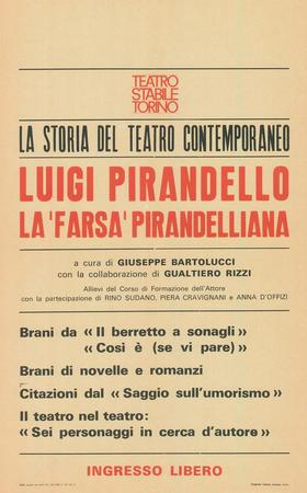 Luigi Pirandello la 'farsa' pirandelliana