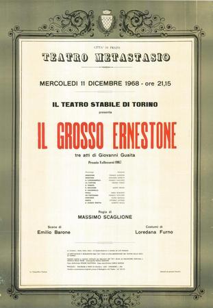 Manifesto Prato, Teatro Metastasio, 11 dicembre 1968;
