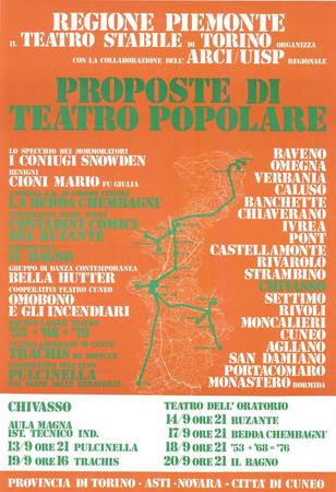PROPOSTE DI TEATRO POPOLARE - Chivasso