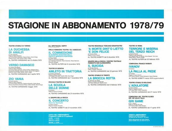 Stagione in abbonamento 1978/79