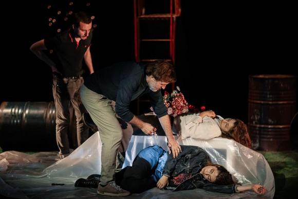 da sinistra Alessandro Ambrosi, Filippo Dini, Martina Montini, Alice Fazzi