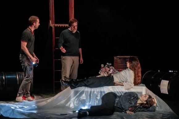 da sinistra Alessandro Ambrosi, Filippo Dini, Martina Montini, Alice Fazzi