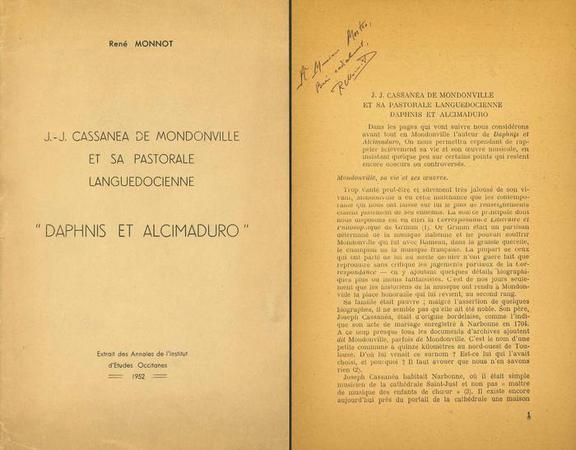 Copertina e dedica dell'Autore a Gian Renzo Morteo
